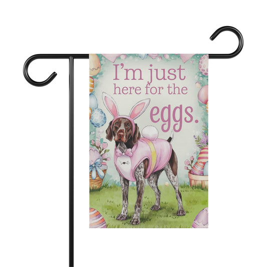 Printify Home Decor 12'' × 18'' German Shorthaired Pointer Easter Yard Flag Home Garden, Funny Dog Lover Outside Decor