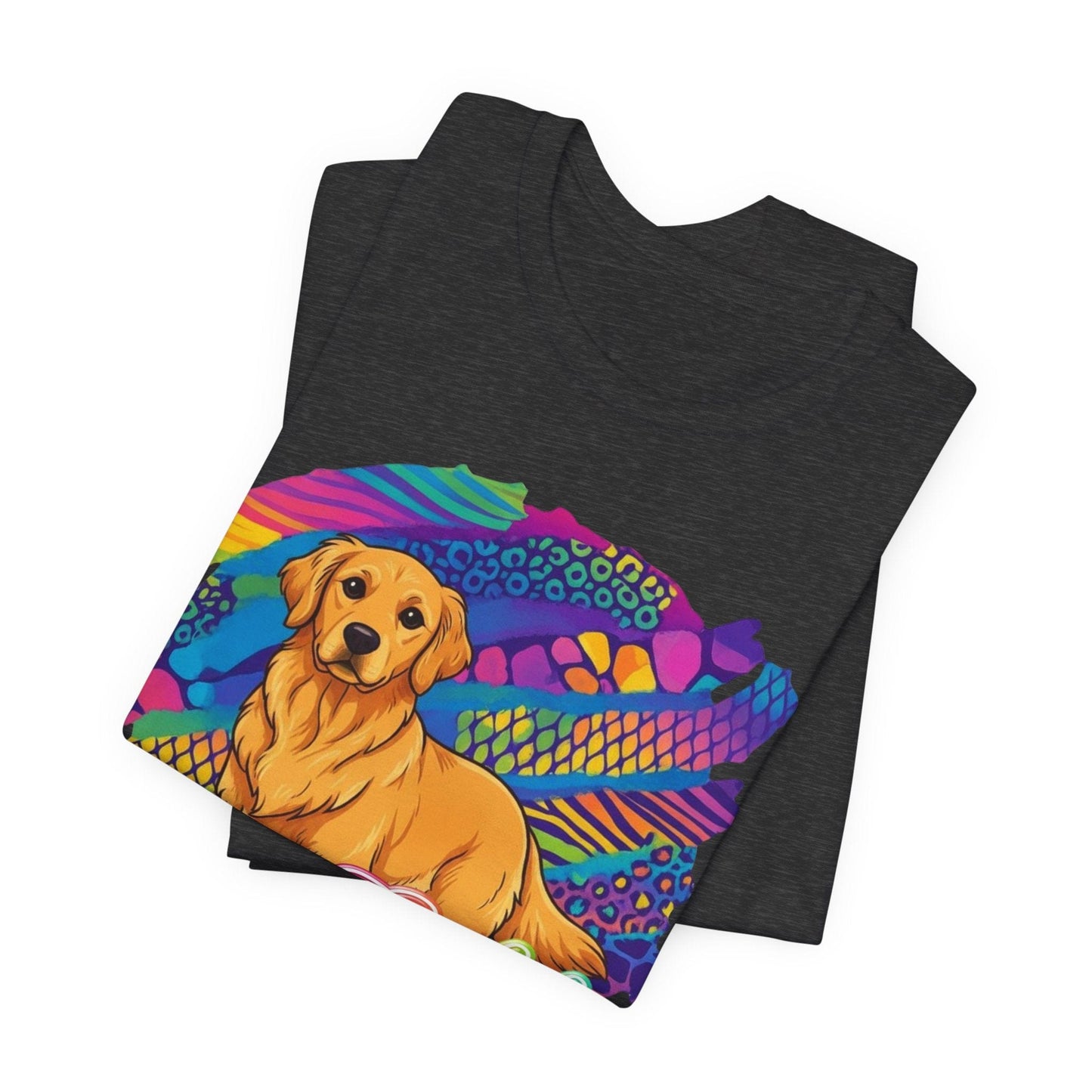Golden Retriever 90's Neon TShirt