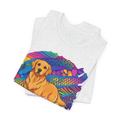 Golden Retriever 90's Neon TShirt
