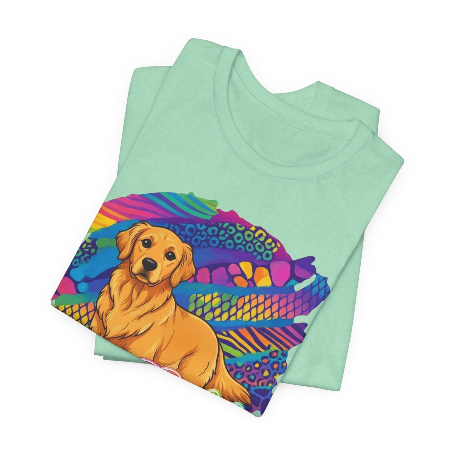 Golden Retriever 90's Neon TShirt