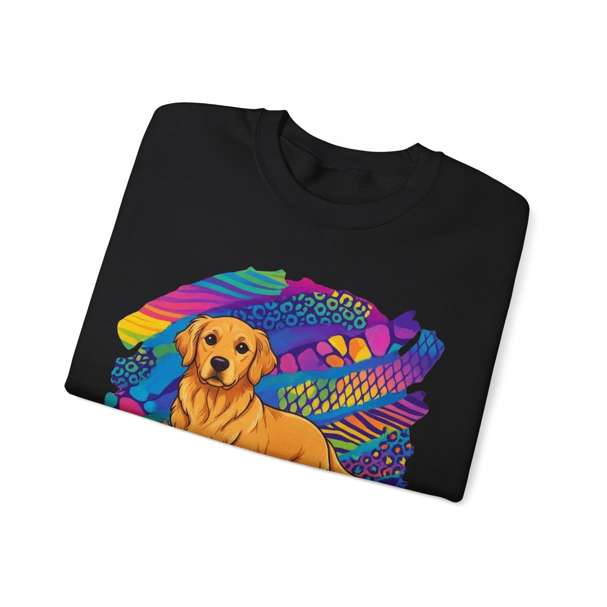 Golden Retriever 90s Neon Sweatshirt