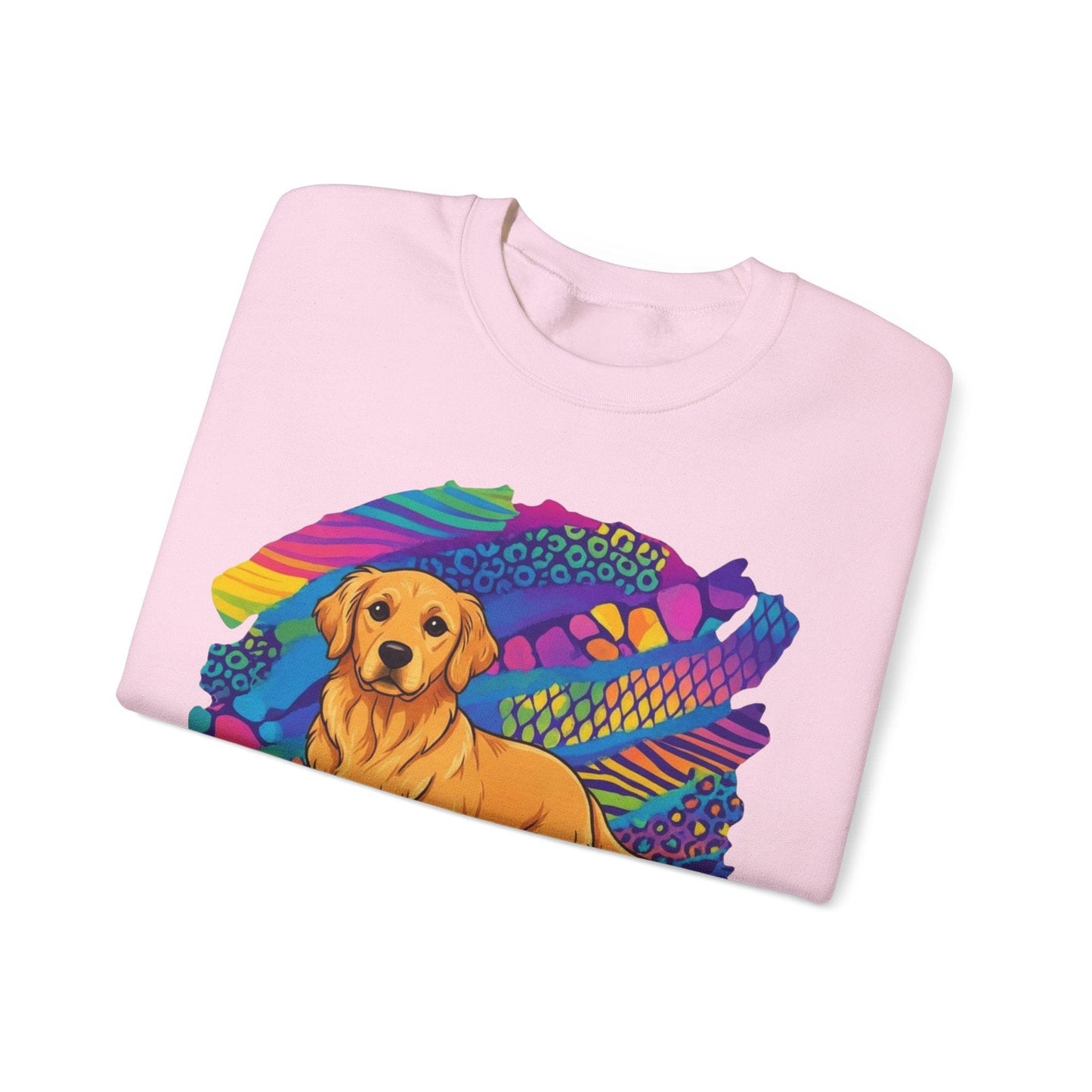 Golden Retriever 90s Neon Sweatshirt