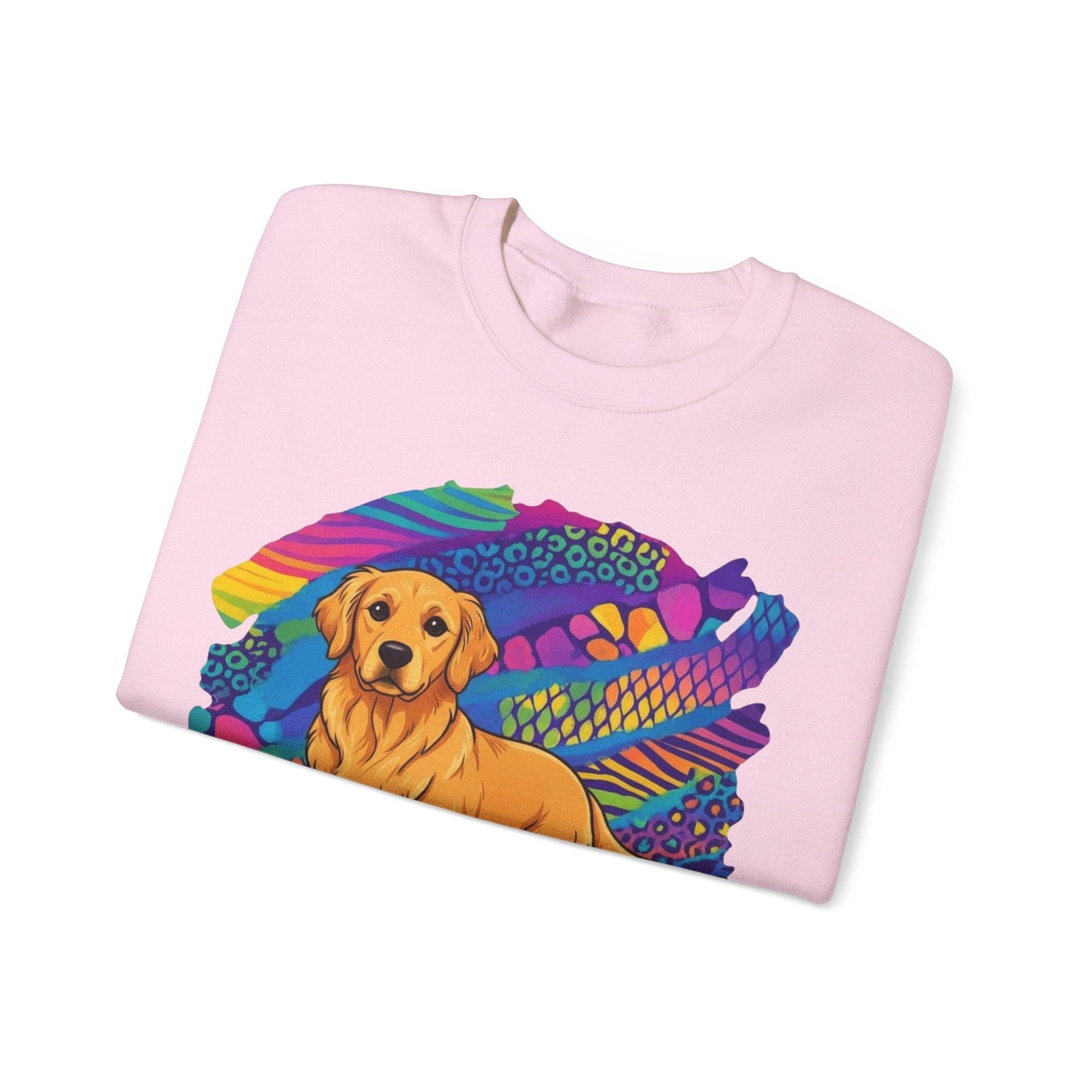 Golden Retriever 90s Neon Sweatshirt