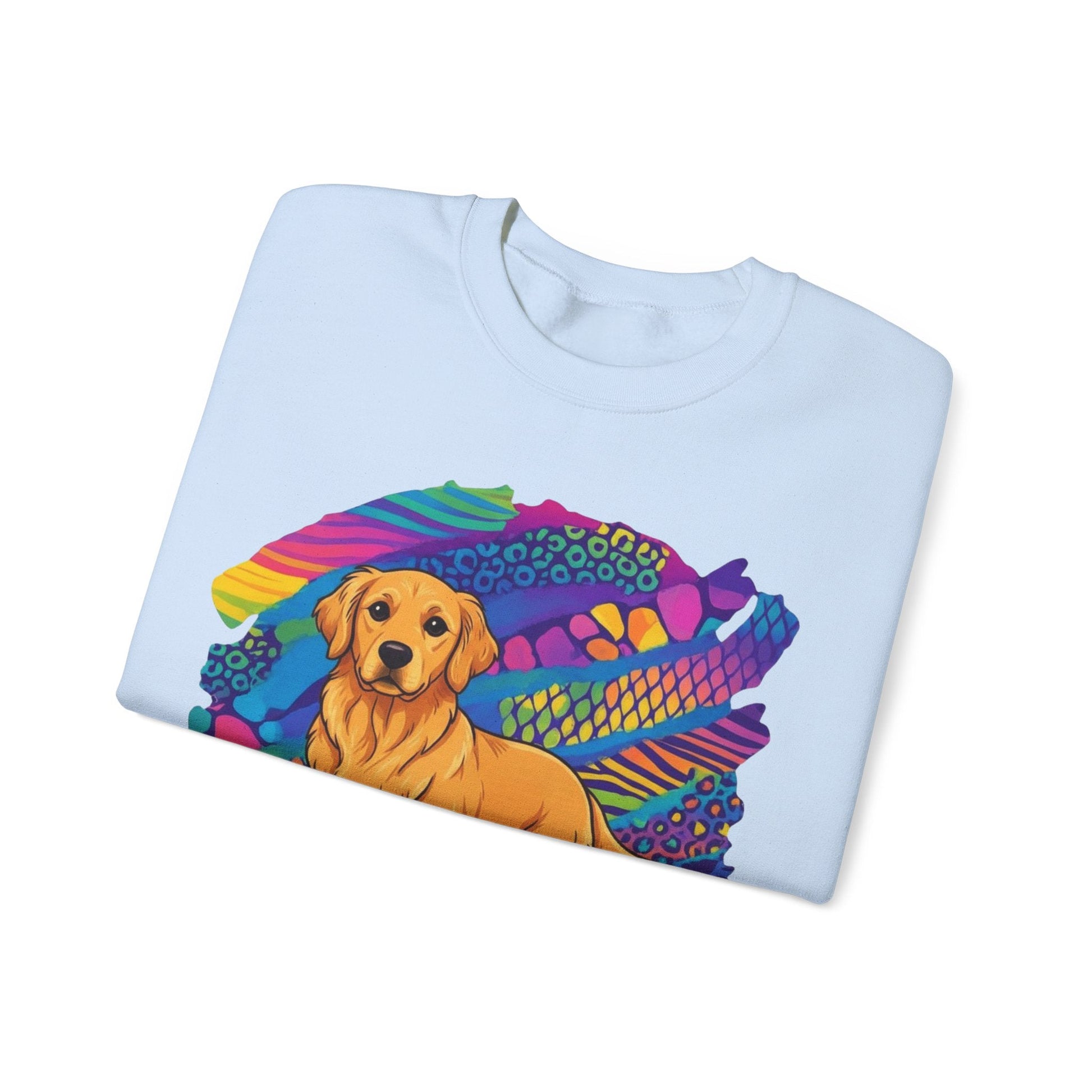 Golden Retriever 90s Neon Sweatshirt