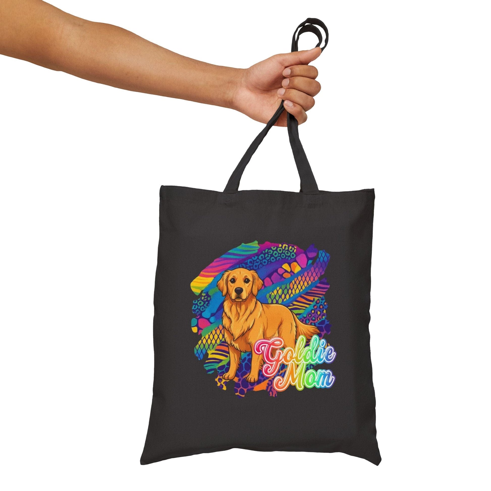 Golden Retriever 90s Neon Tote Bag