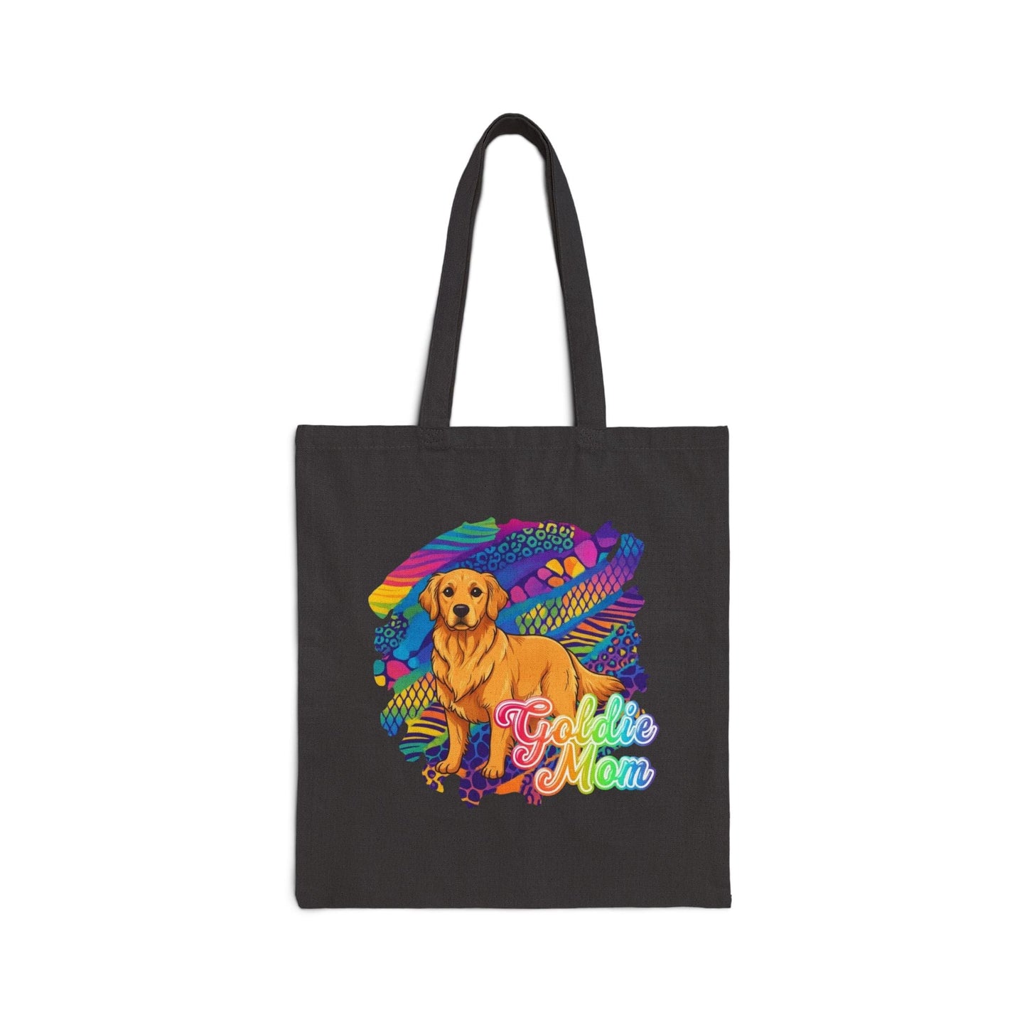 Golden Retriever 90s Neon Tote Bag