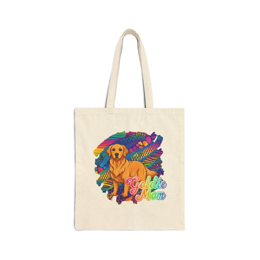 Golden Retriever 90s Neon Tote Bag