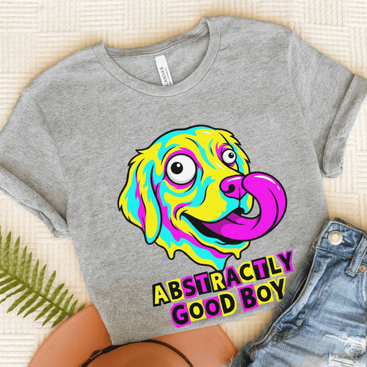 Golden Retriever Abstract Art Punk Unisex TShirt Athletic Heather