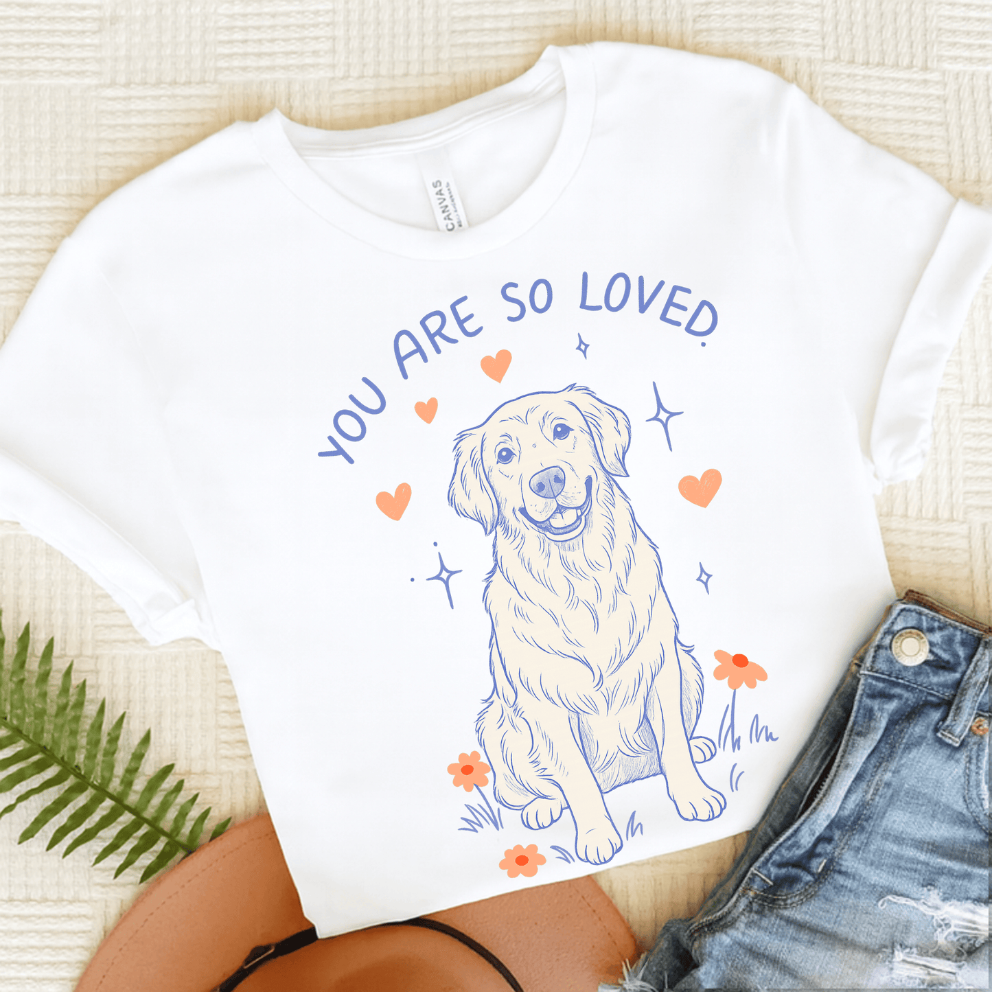 Golden Retriever Always Loved Unisex Tshirt White