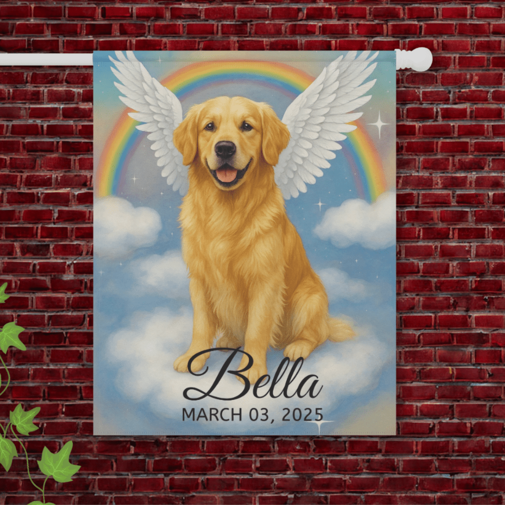 Golden Retriever Angel Garden Flag 24.5'' × 32''