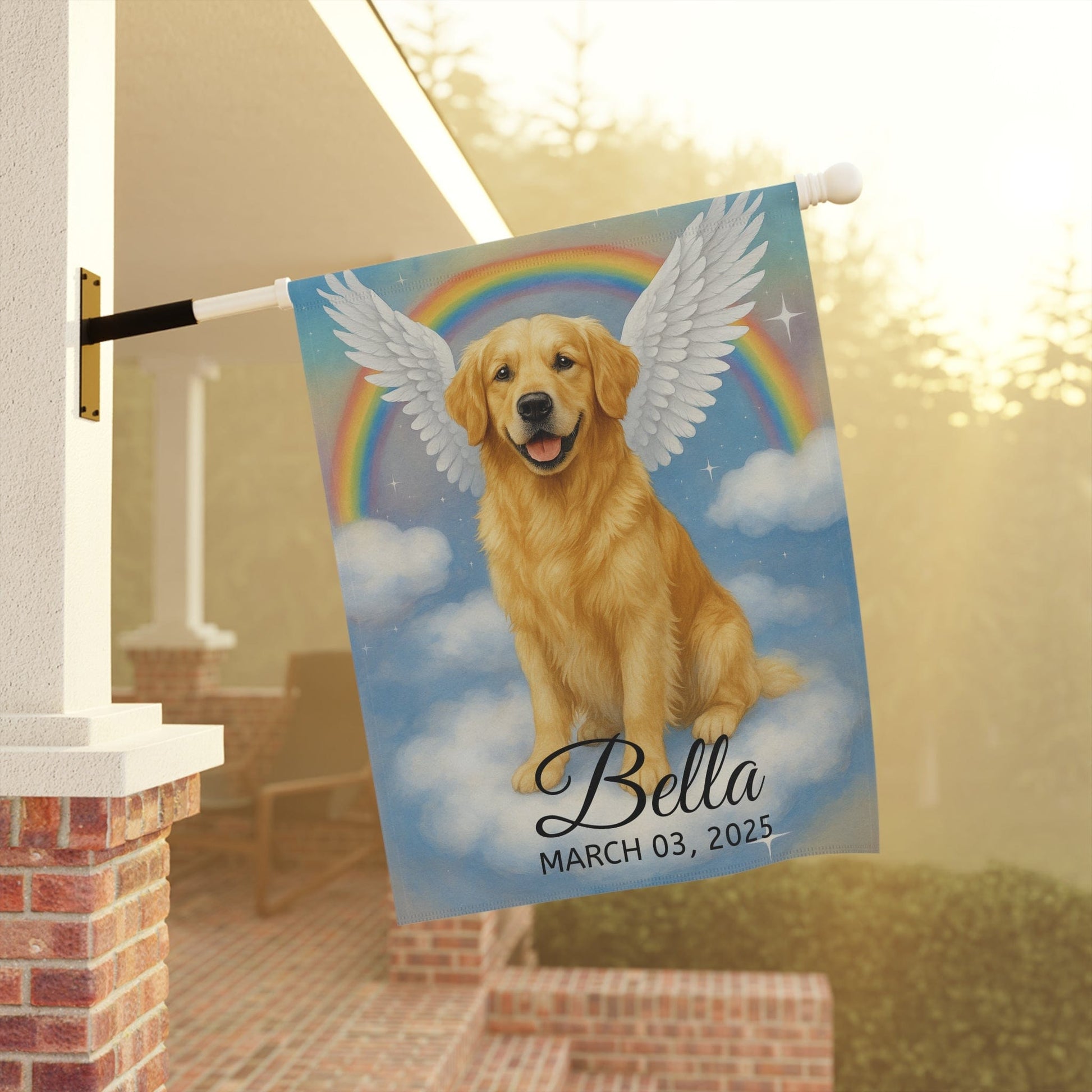 Golden Retriever Angel Garden Flag