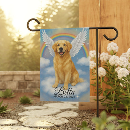 Golden Retriever Angel Garden Flag