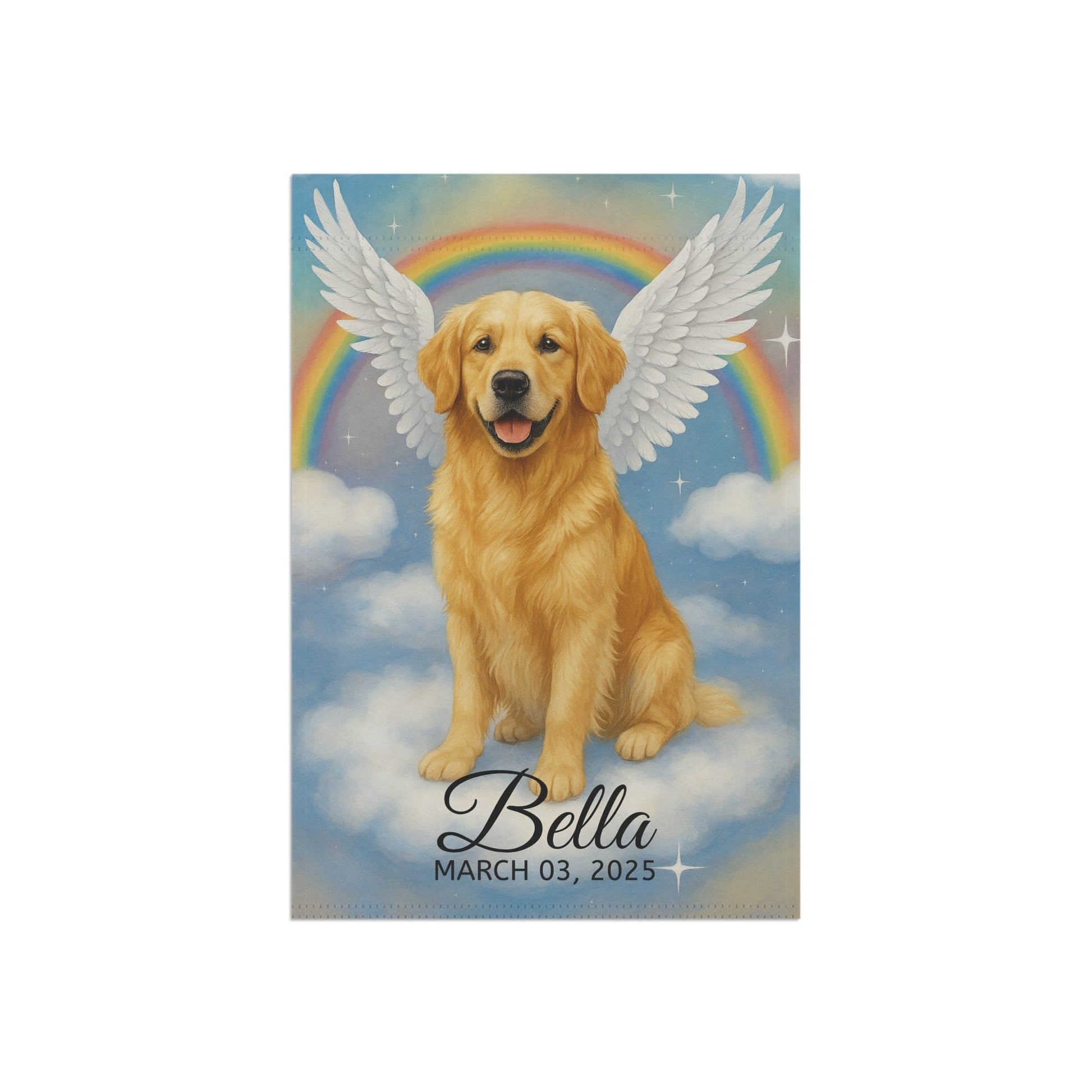 Golden Retriever Angel Garden Flag