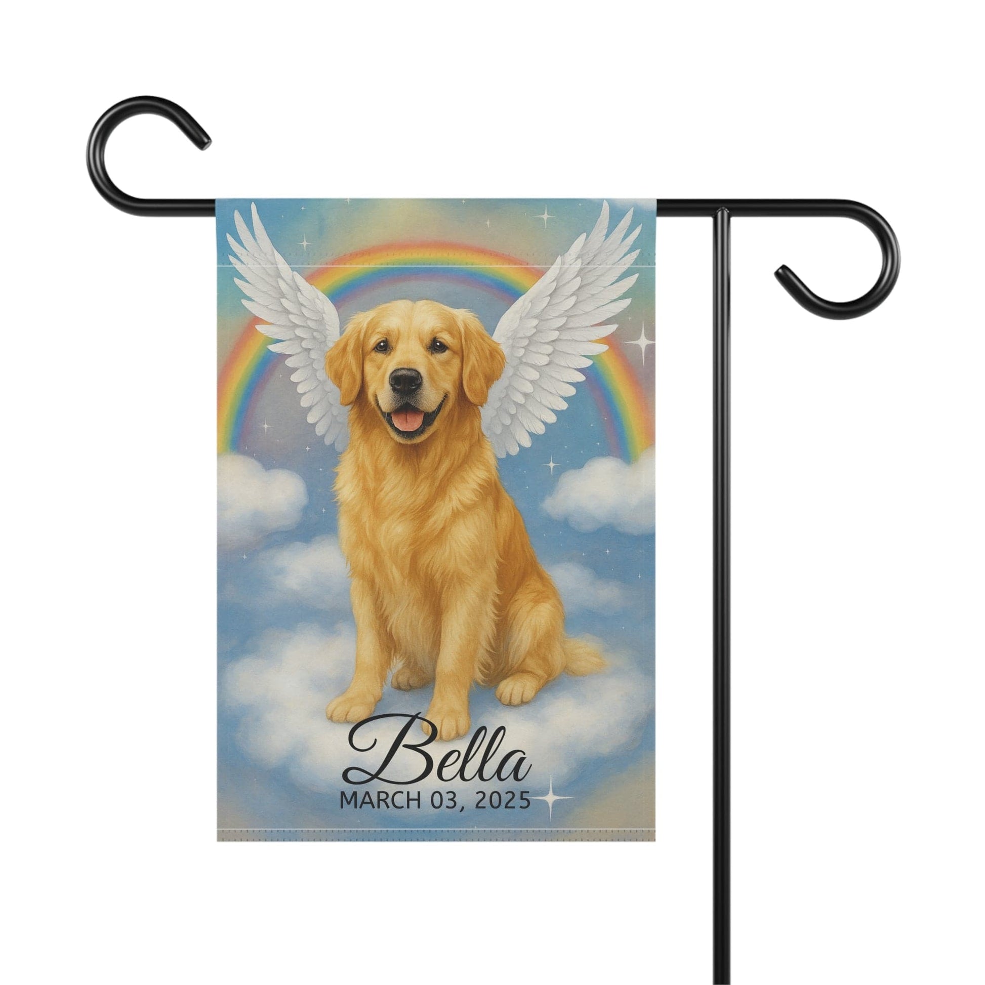Golden Retriever Angel Garden Flag