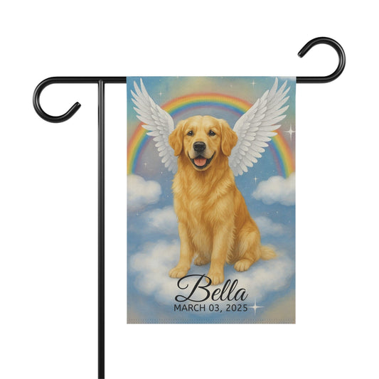 Golden Retriever Angel Garden Flag