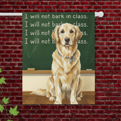 Golden Retriever Back to School Garden Flag 24.5'' × 32''