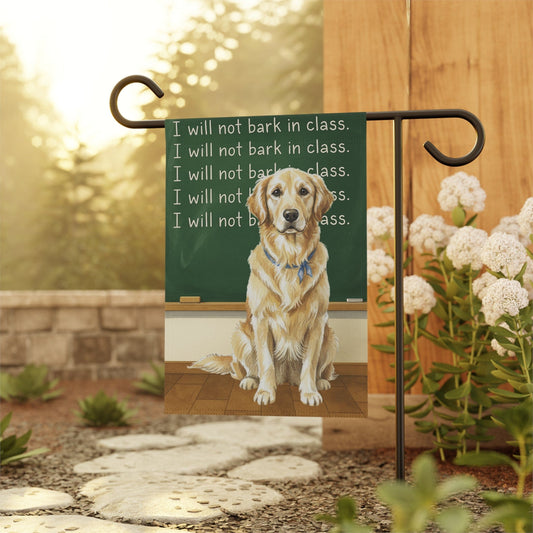 Golden Retriever Back to School Garden Flag