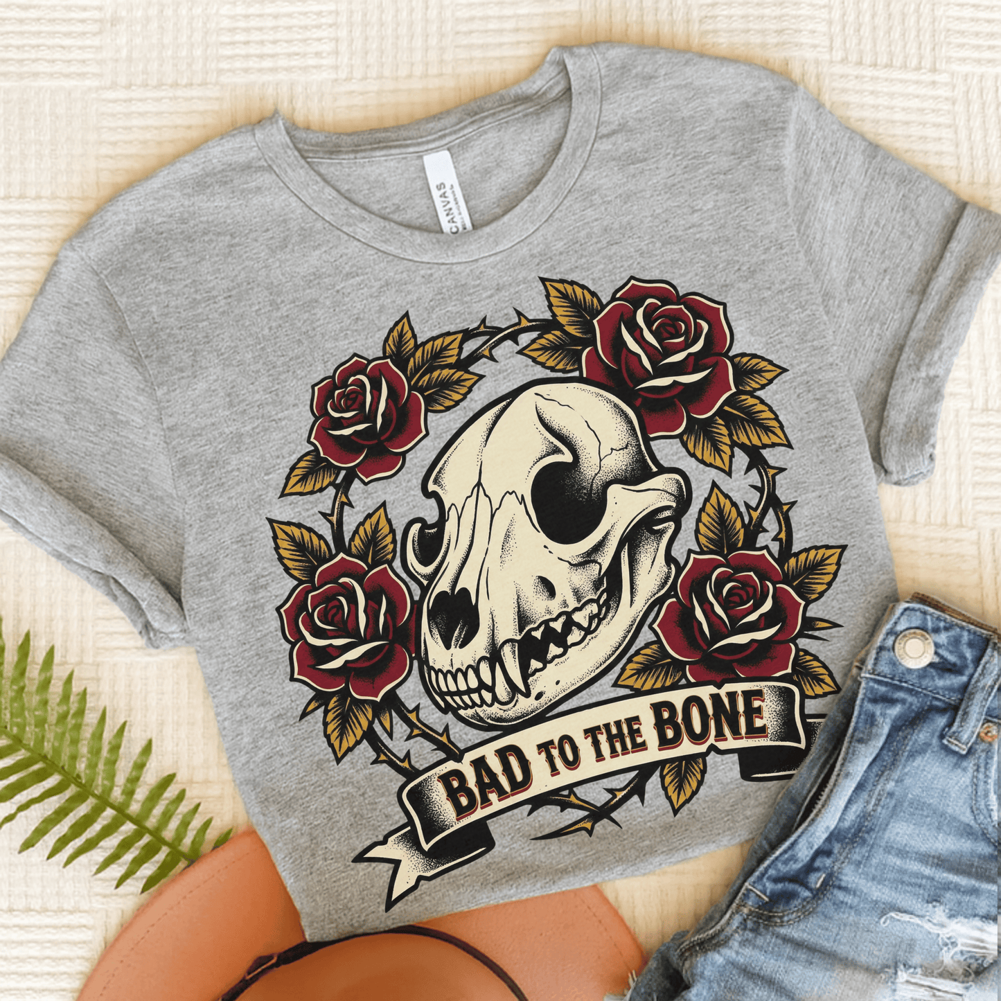 Golden Retriever Bad to the Bone Unisex Tshirt Athletic Heather