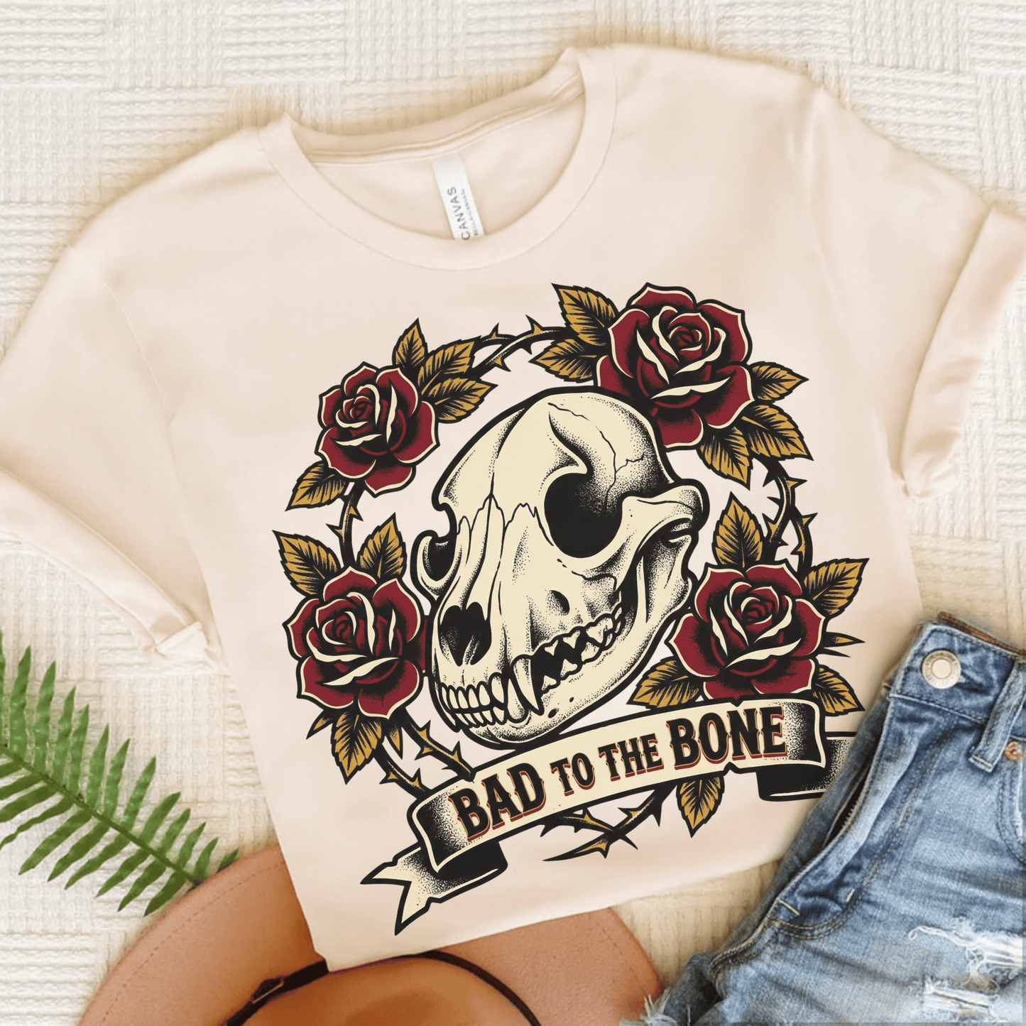 Golden Retriever Bad to the Bone Unisex Tshirt Natural