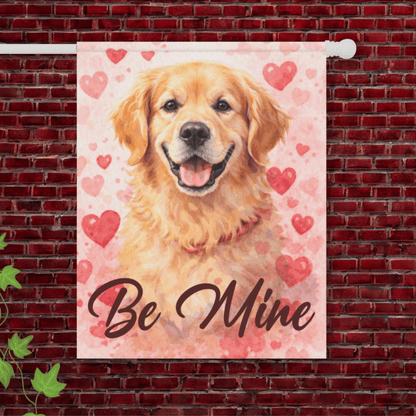 Golden Retriever Be Mine Valentine Garden Flag 24.5'' × 32''