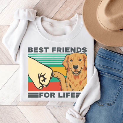 Golden Retriever Bestie Sweatshirt White