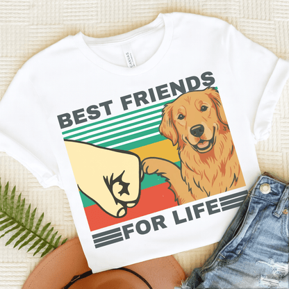 Golden Retriever Bestie TShirt White