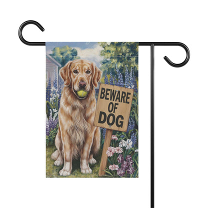 Golden Retriever Beware Garden Flag