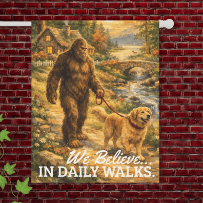 Golden Retriever Bigfoot Garden Flag 24.5'' × 32''