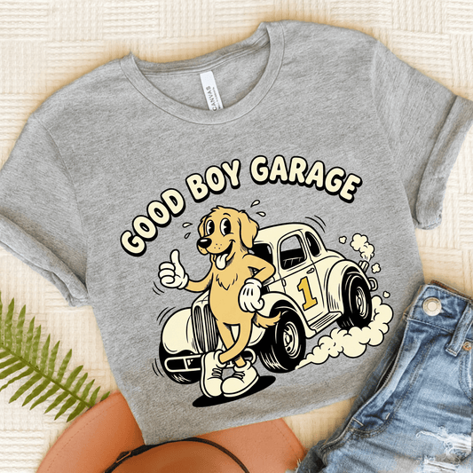 Golden Retriever Car Mechanic Unisex TShirt Athletic Heather