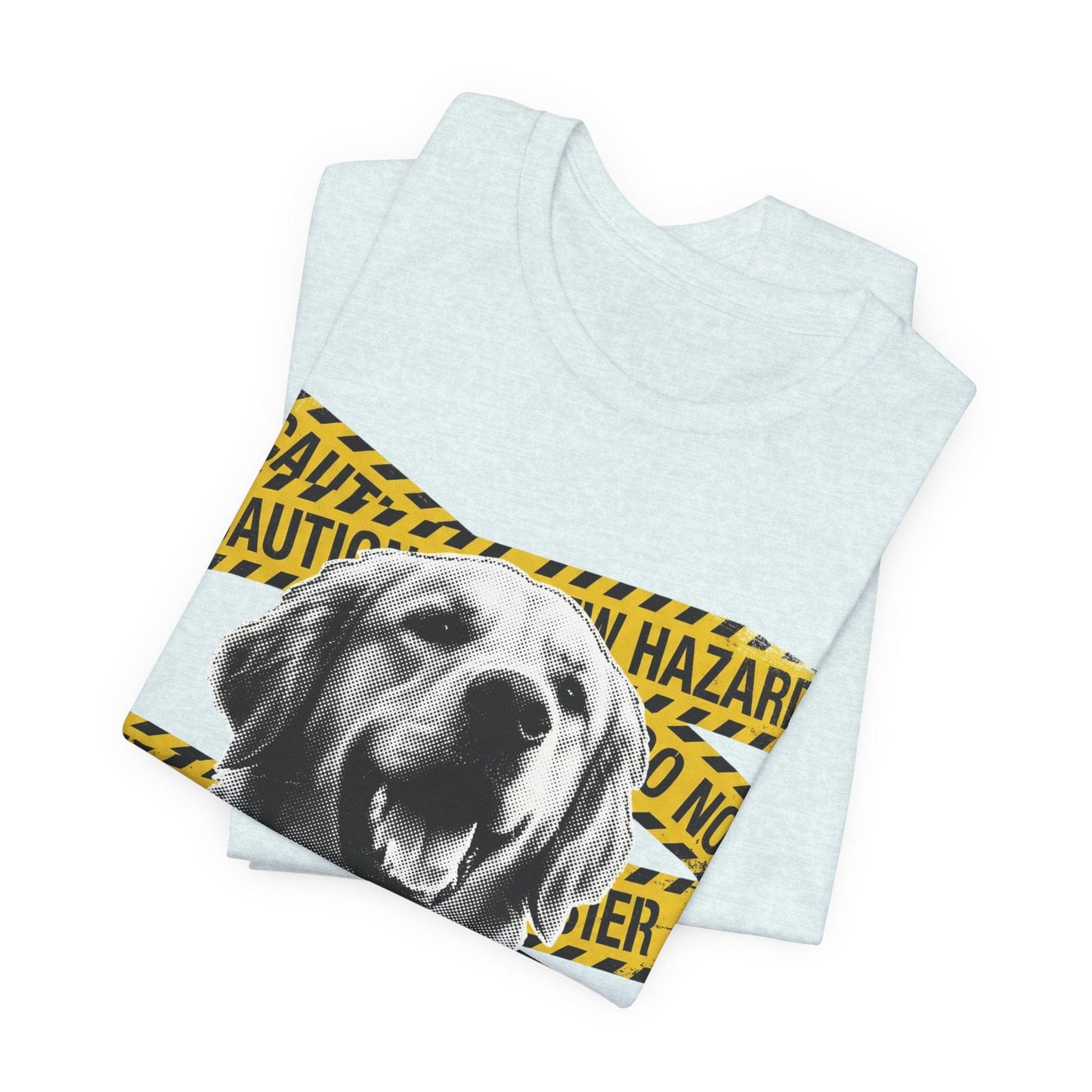 Golden Retriever Caution Tape Unisex Tshirt