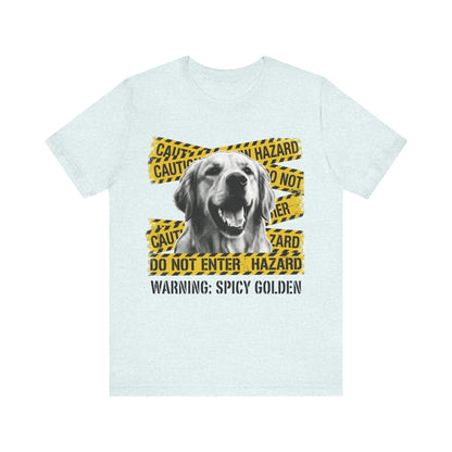 Golden Retriever Caution Tape Unisex Tshirt