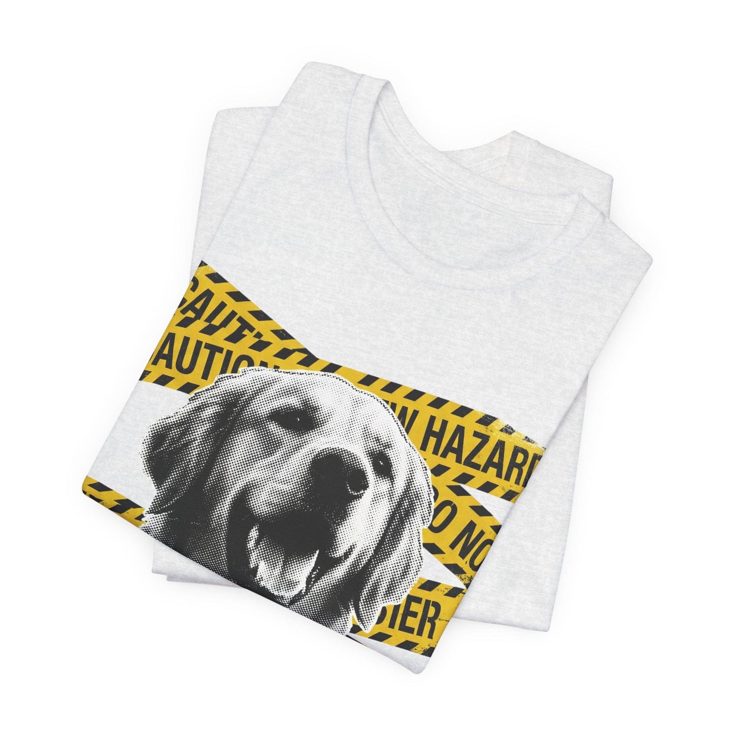 Golden Retriever Caution Tape Unisex Tshirt