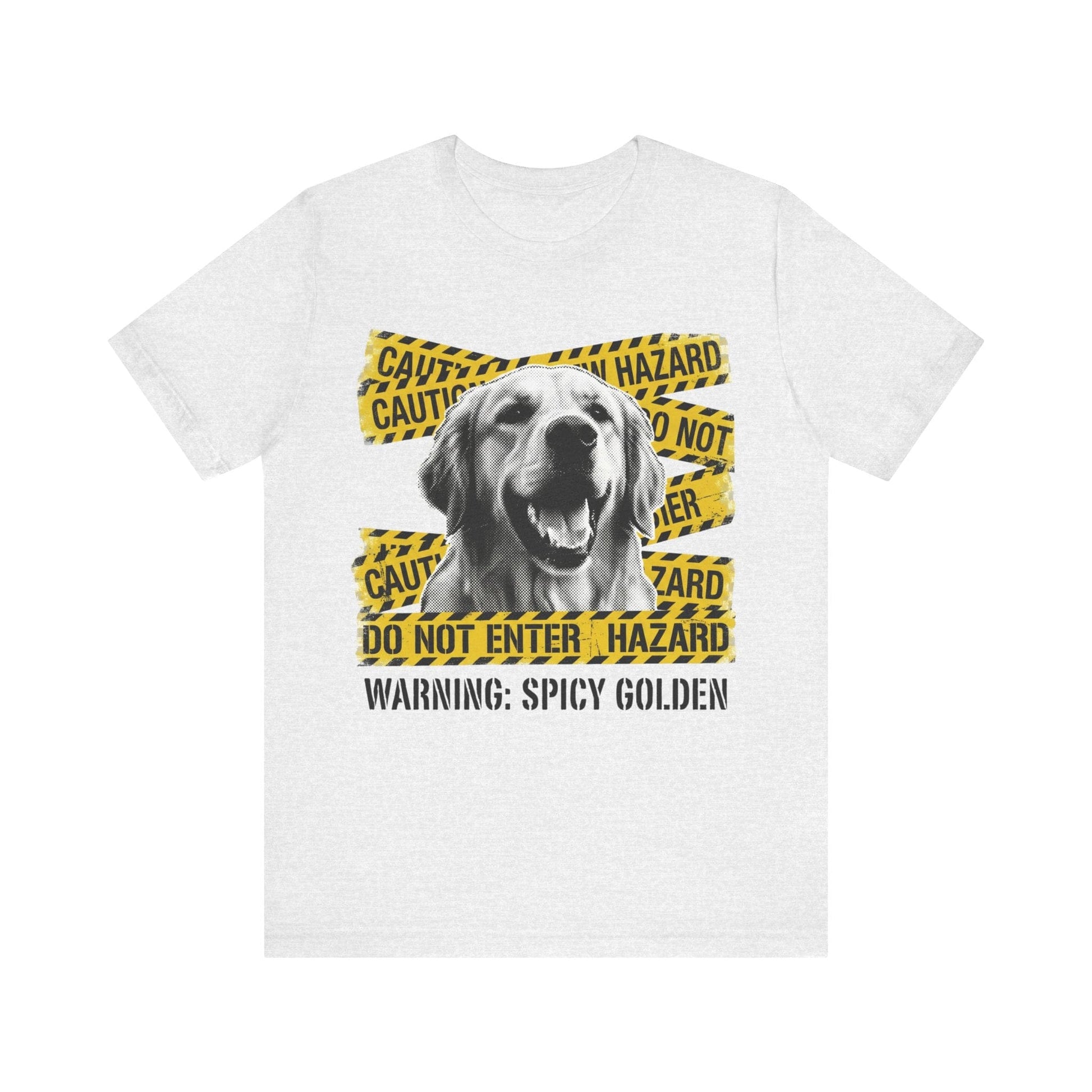 Golden Retriever Caution Tape Unisex Tshirt
