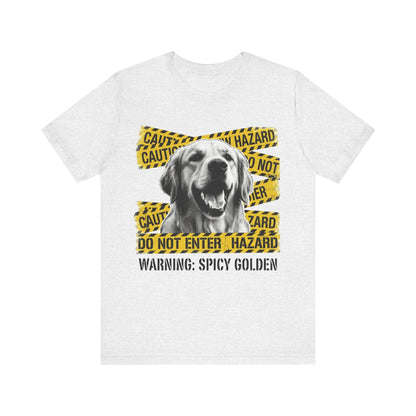 Golden Retriever Caution Tape Unisex Tshirt