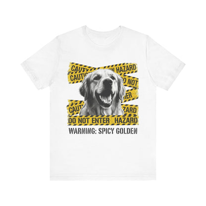 Golden Retriever Caution Tape Unisex Tshirt
