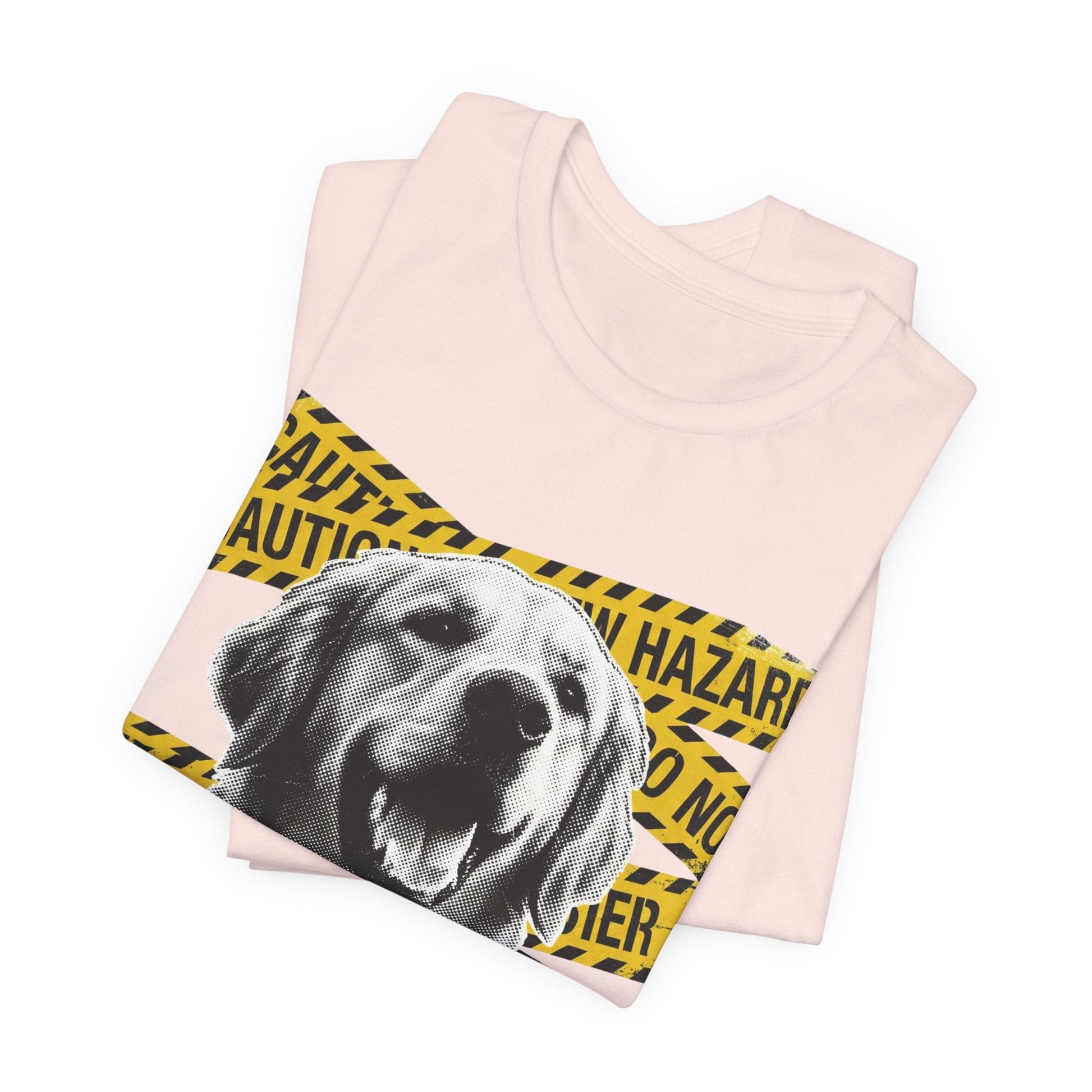 Golden Retriever Caution Tape Unisex Tshirt