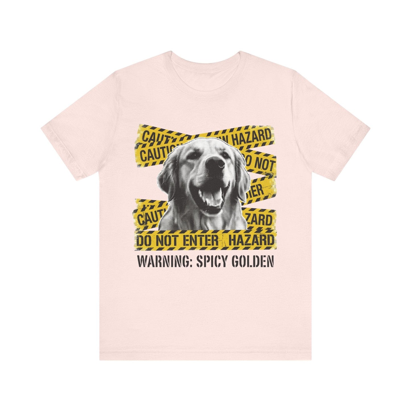 Golden Retriever Caution Tape Unisex Tshirt