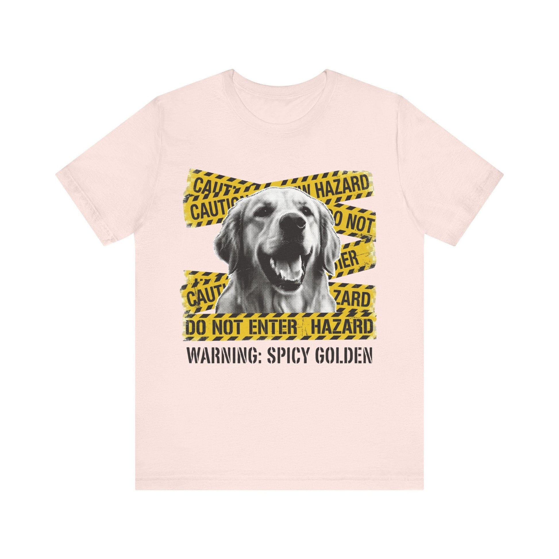 Golden Retriever Caution Tape Unisex Tshirt