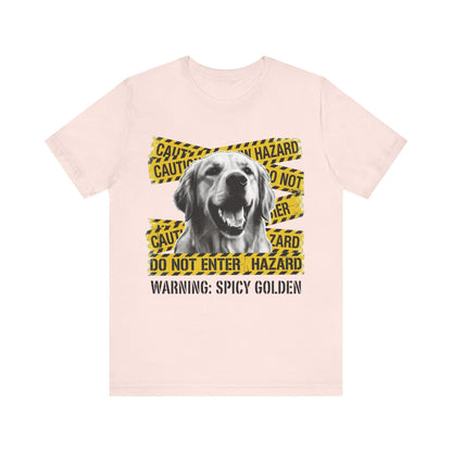 Golden Retriever Caution Tape Unisex Tshirt