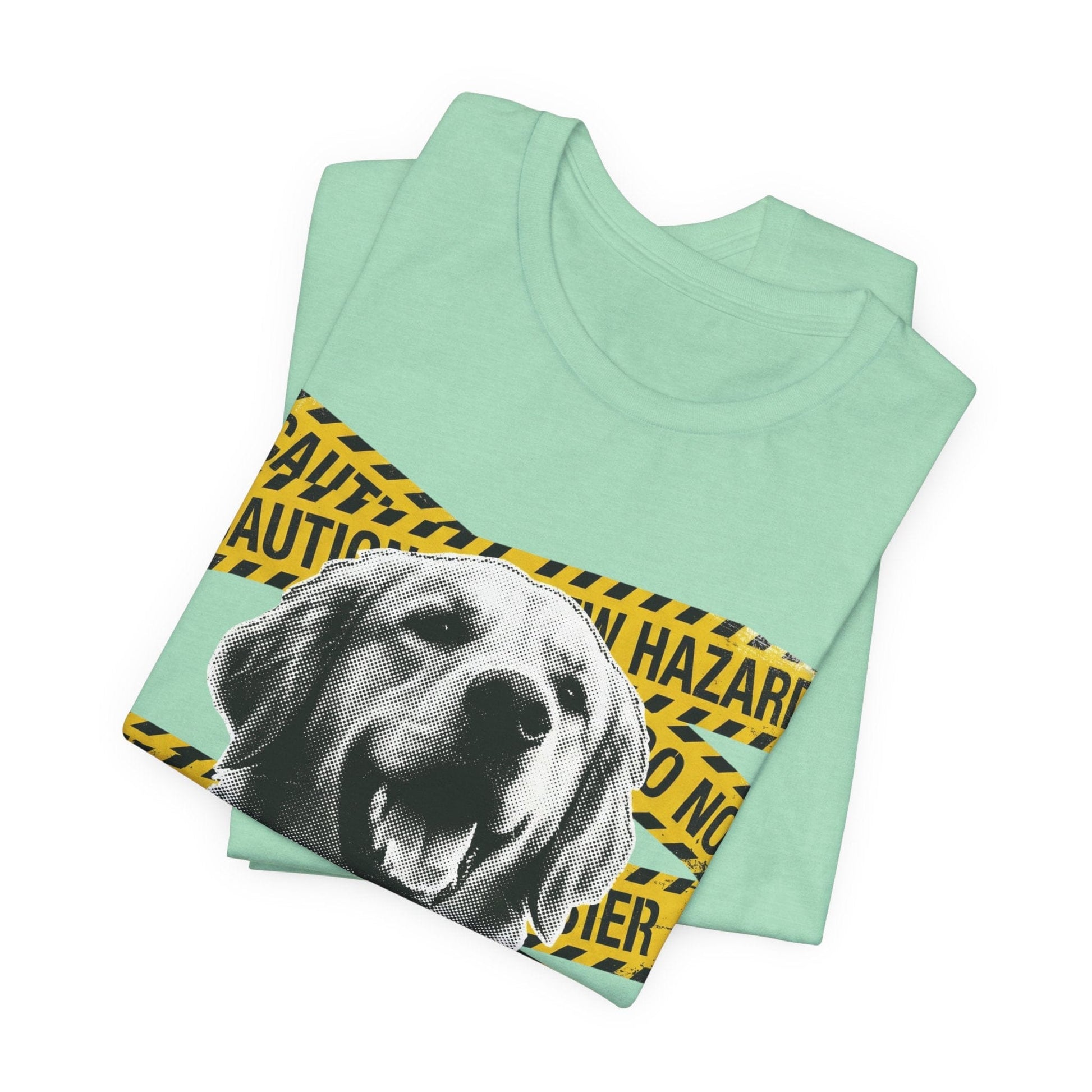 Golden Retriever Caution Tape Unisex Tshirt