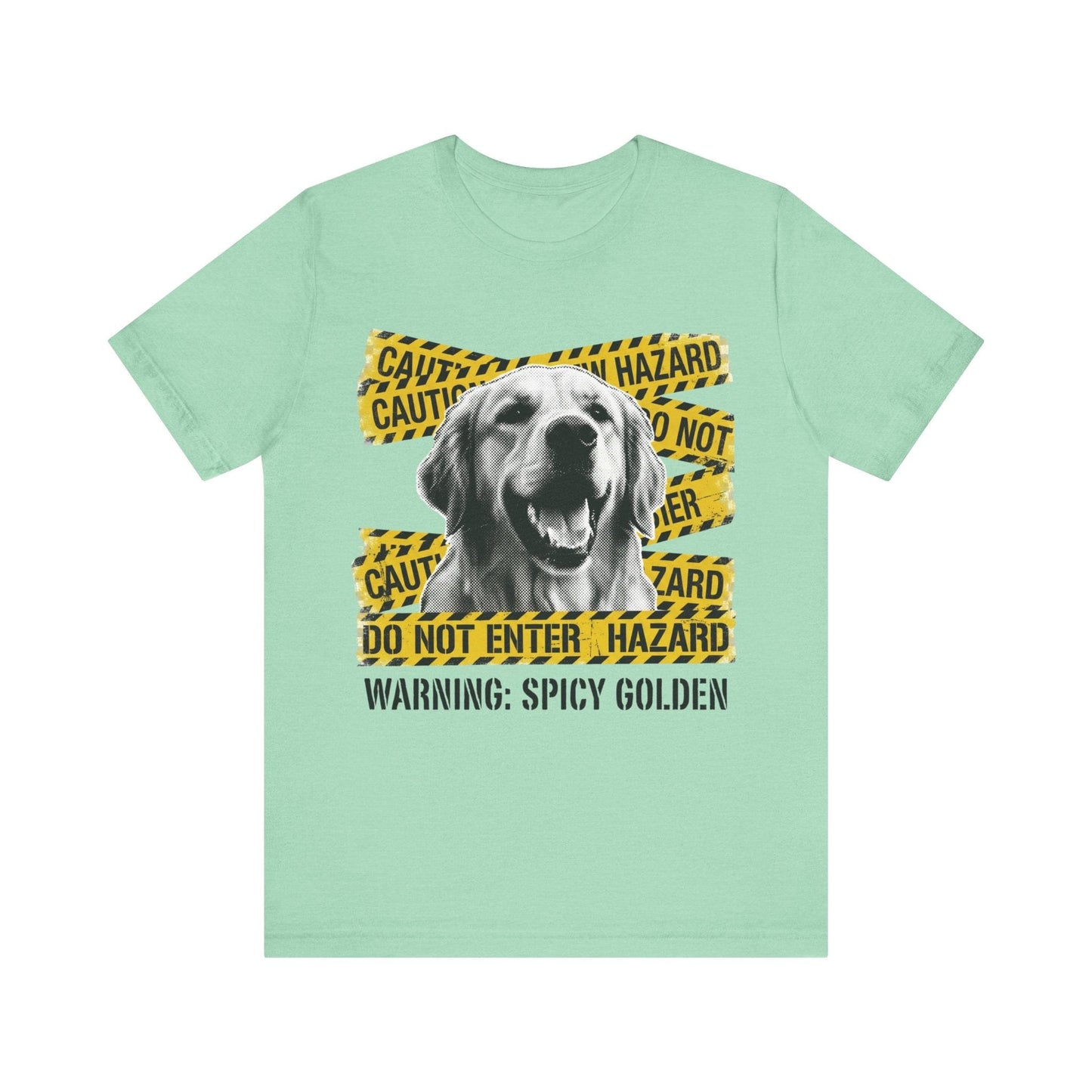 Golden Retriever Caution Tape Unisex Tshirt