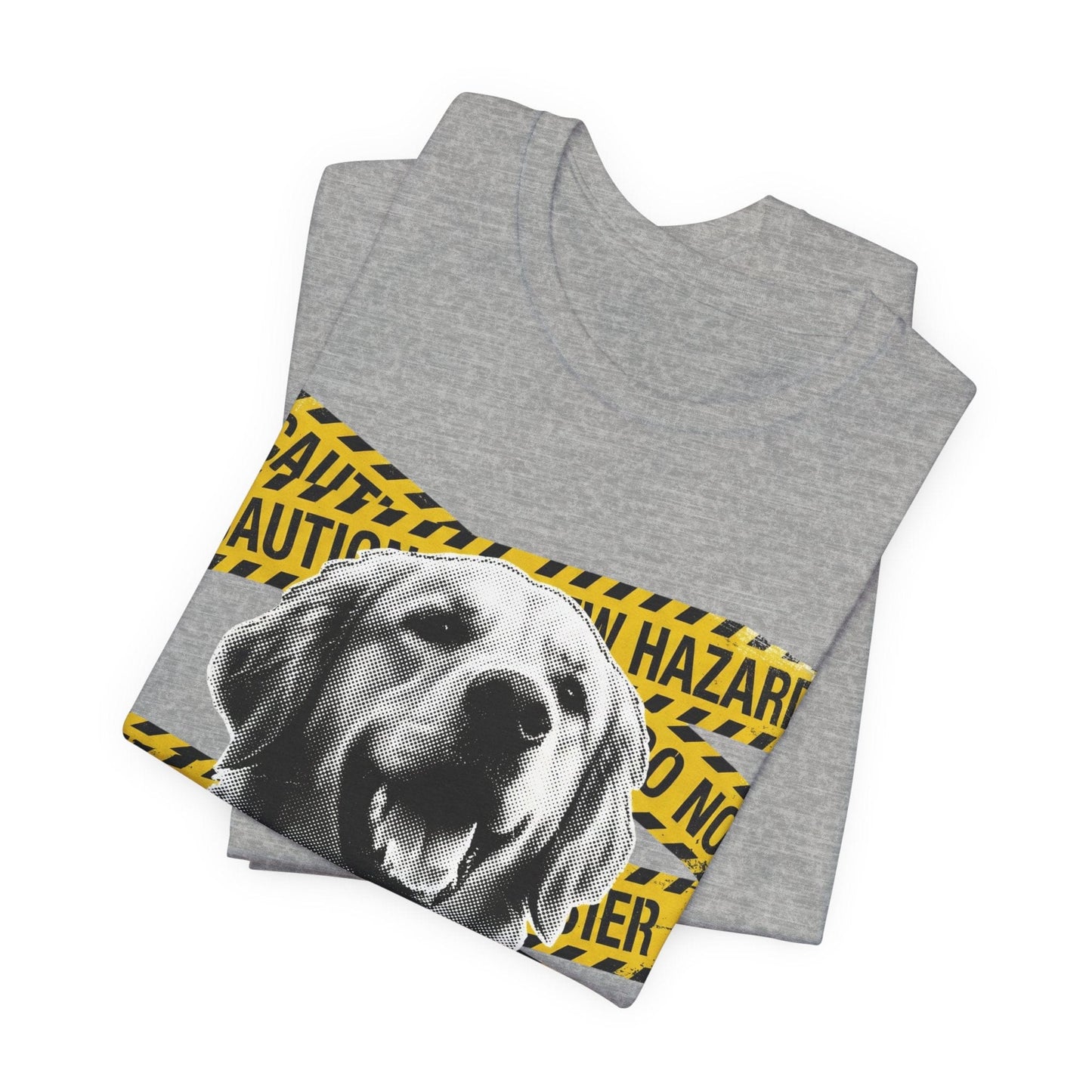 Golden Retriever Caution Tape Unisex Tshirt