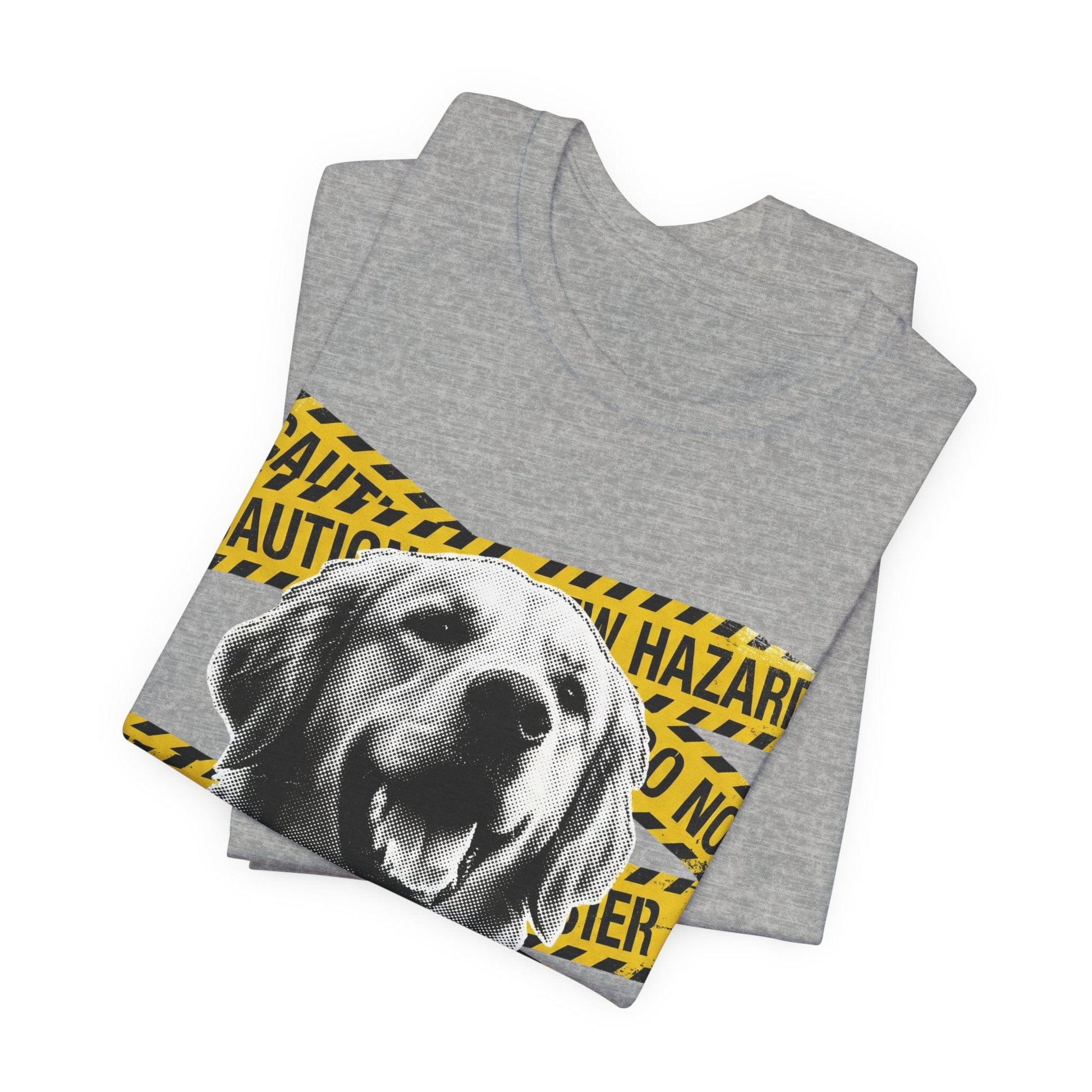 Golden Retriever Caution Tape Unisex Tshirt