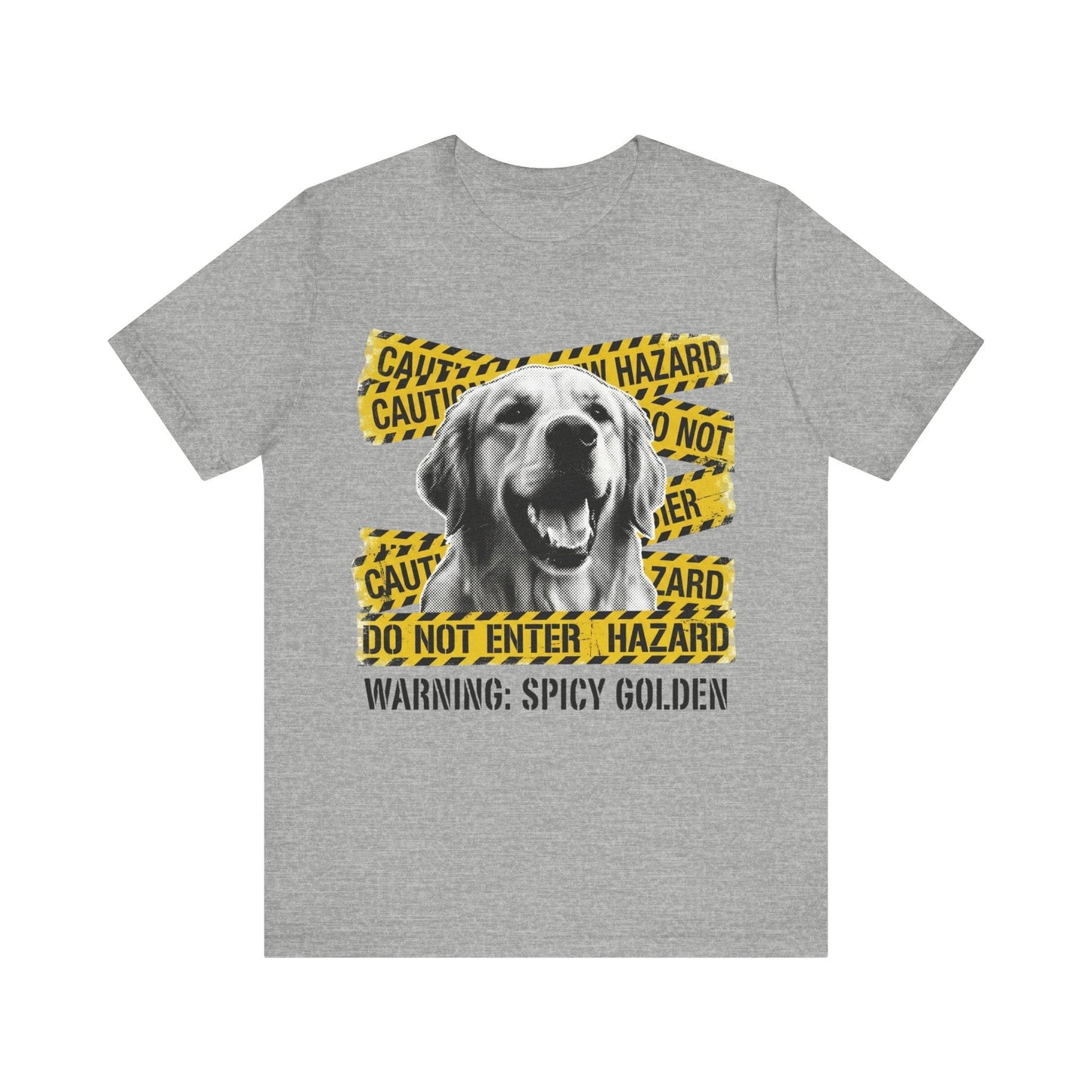 Golden Retriever Caution Tape Unisex Tshirt