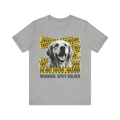 Golden Retriever Caution Tape Unisex Tshirt