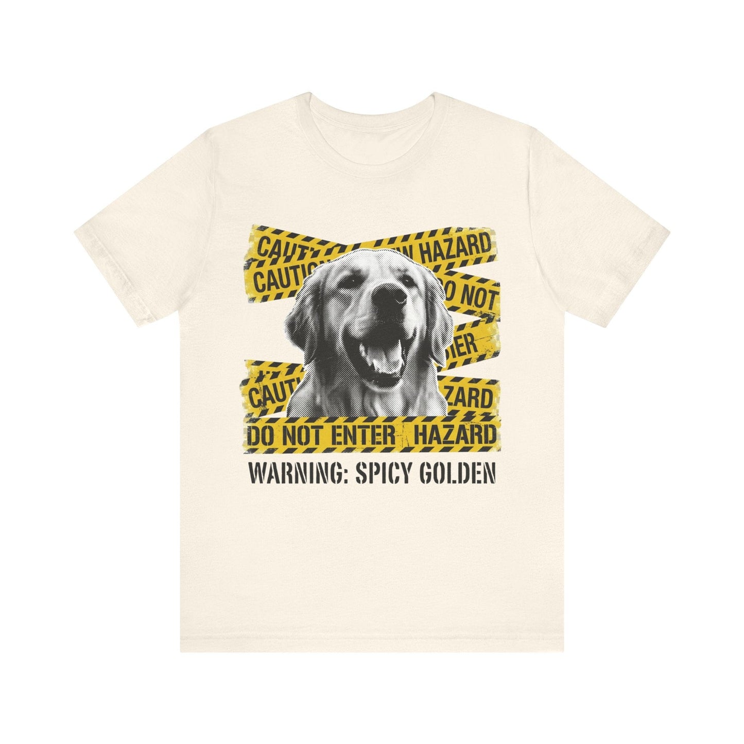 Golden Retriever Caution Tape Unisex Tshirt