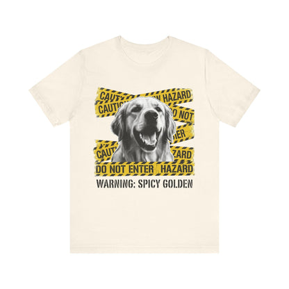 Golden Retriever Caution Tape Unisex Tshirt