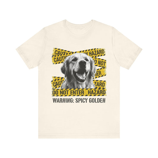Golden Retriever Caution Tape Unisex Tshirt
