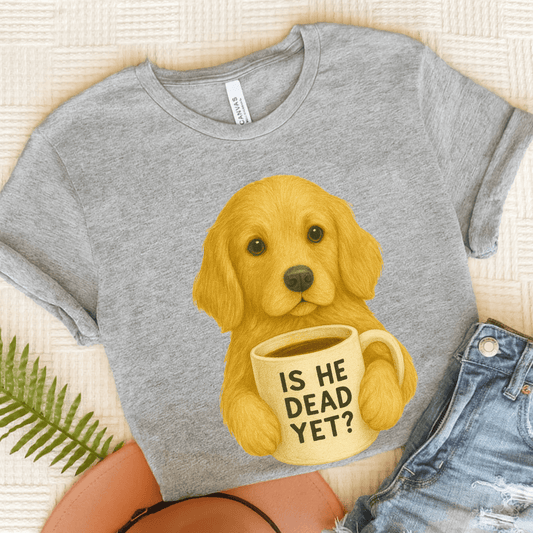 Golden Retriever Dead Yet Unisex TShirt Athletic Heather