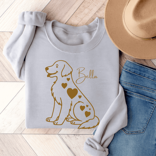 Golden Retriever Dog Unisex Sweatshirt Ash